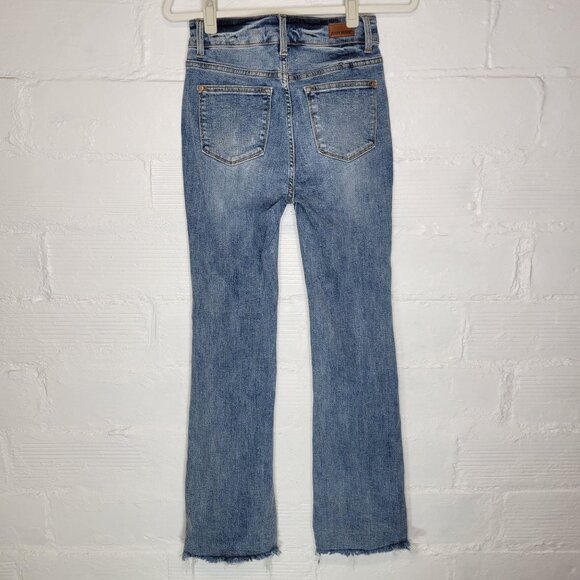Judy Blue Women's Junior's Size 3 Jeans Boot Cut High Waist Raw Hem - Picture 2 of 9